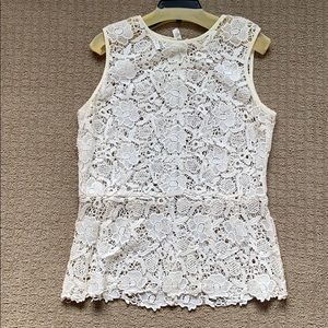 CAbi lace zippered in the back tank